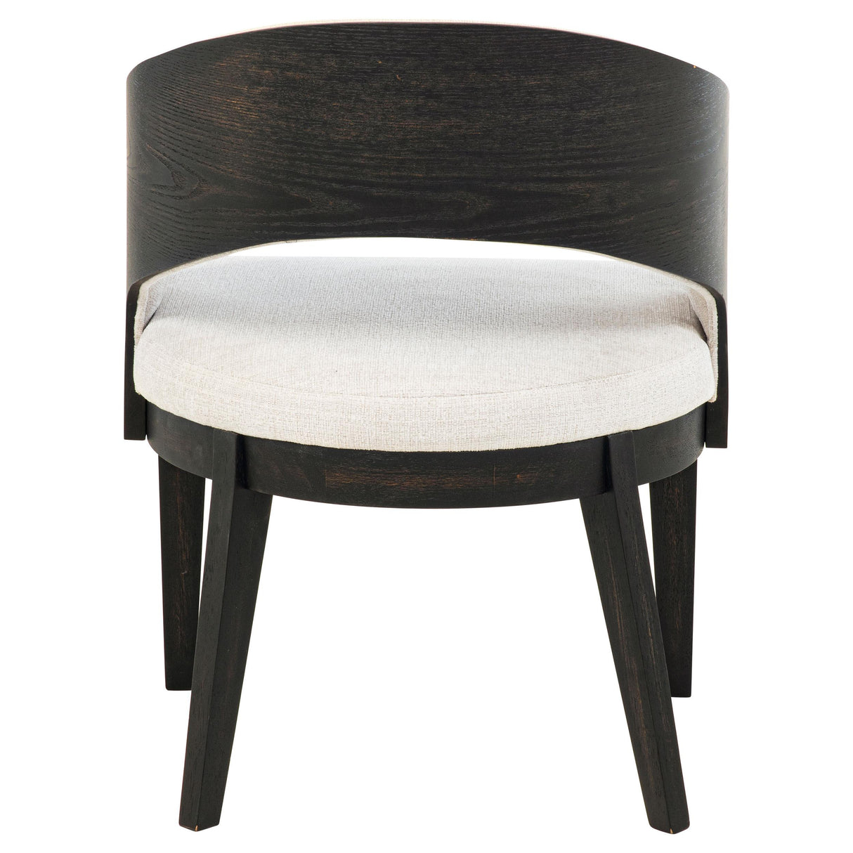 Leandro Burnished Black/Cream Upholstered Dining Arm Chair, Set of 2 from Coaster - Luna Furniture