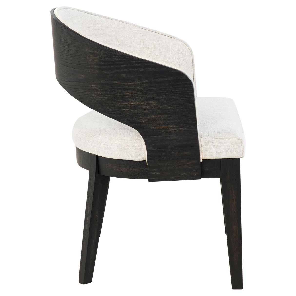 Leandro Burnished Black/Cream Upholstered Dining Arm Chair, Set of 2 from Coaster - Luna Furniture