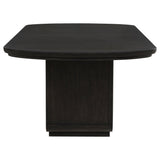 Leandro Burnished Black/Cream 9-Piece Rectangular Dining Table Set from Coaster - Luna Furniture