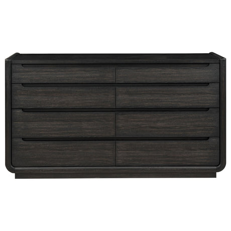 Leandro Burnished Black 8-Drawer Bedroom Dresser from Coaster - Luna Furniture