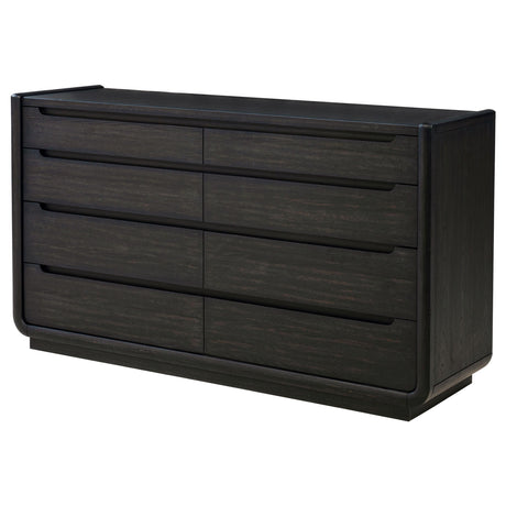 Leandro Burnished Black 8-Drawer Bedroom Dresser from Coaster - Luna Furniture