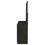 Leandro Burnished Black 8-Drawer Bedroom Dresser with Mirror from Coaster - Luna Furniture