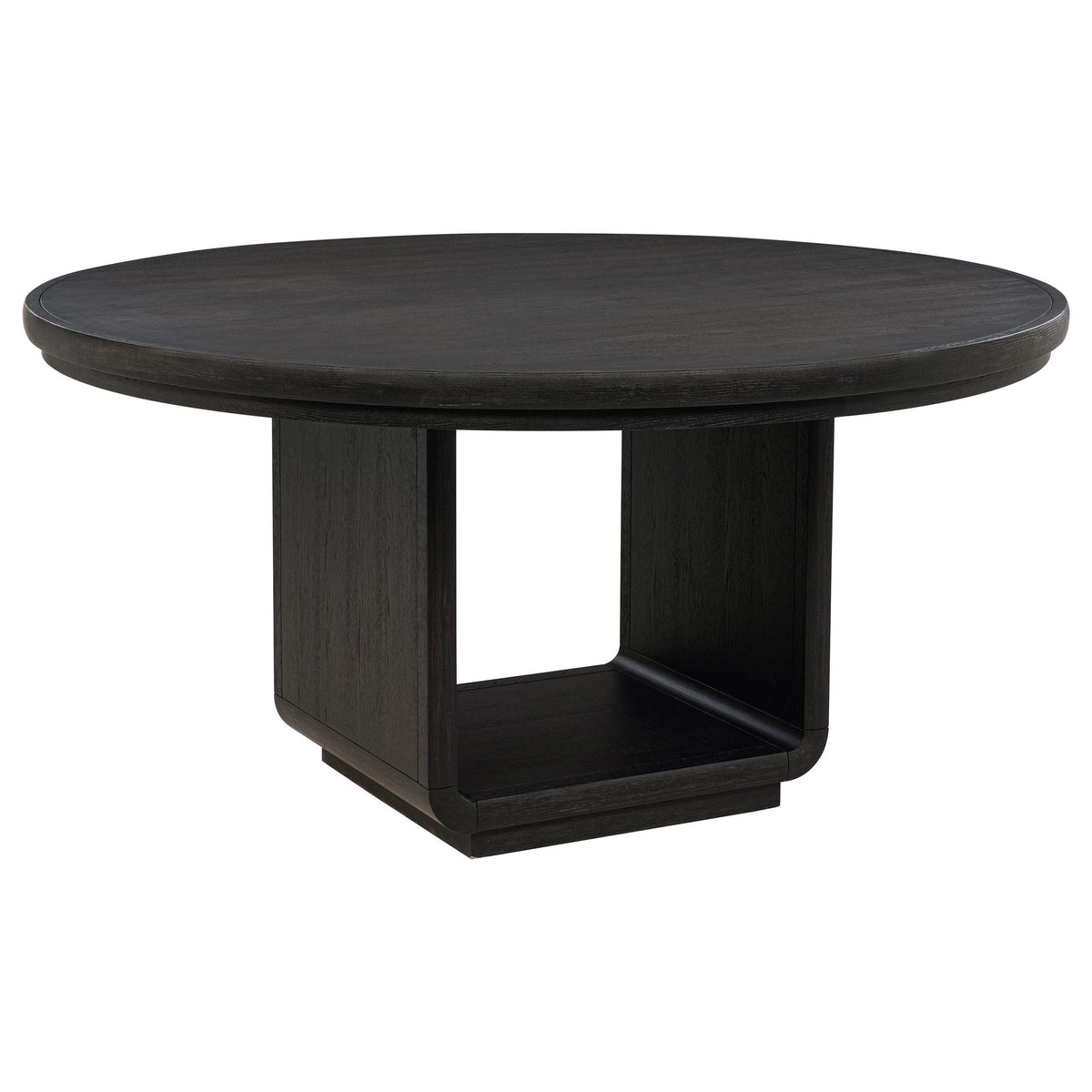 Leandro Burnished Black/Cream Round Dining Room Set from Coaster - Luna Furniture