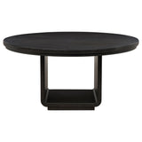 Leandro Burnished Black 7-Piece Round Dining Table Set from Coaster - Luna Furniture