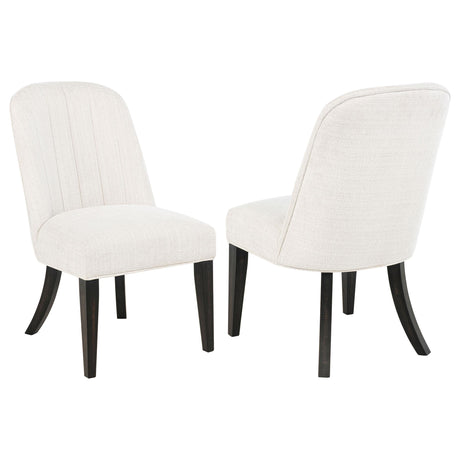 Leandro Cream Upholstered Dining Side Chair, Set of 2 from Coaster - Luna Furniture