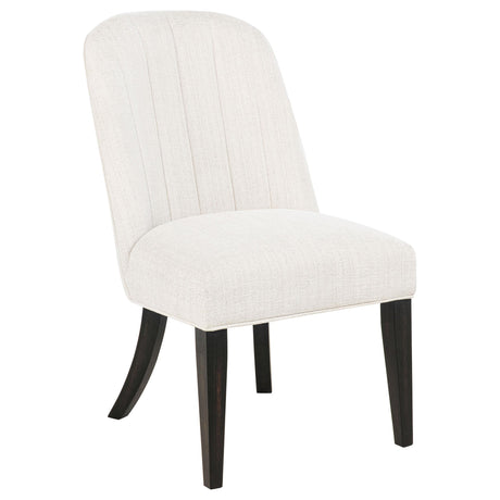 Leandro Cream Upholstered Dining Side Chair, Set of 2 from Coaster - Luna Furniture