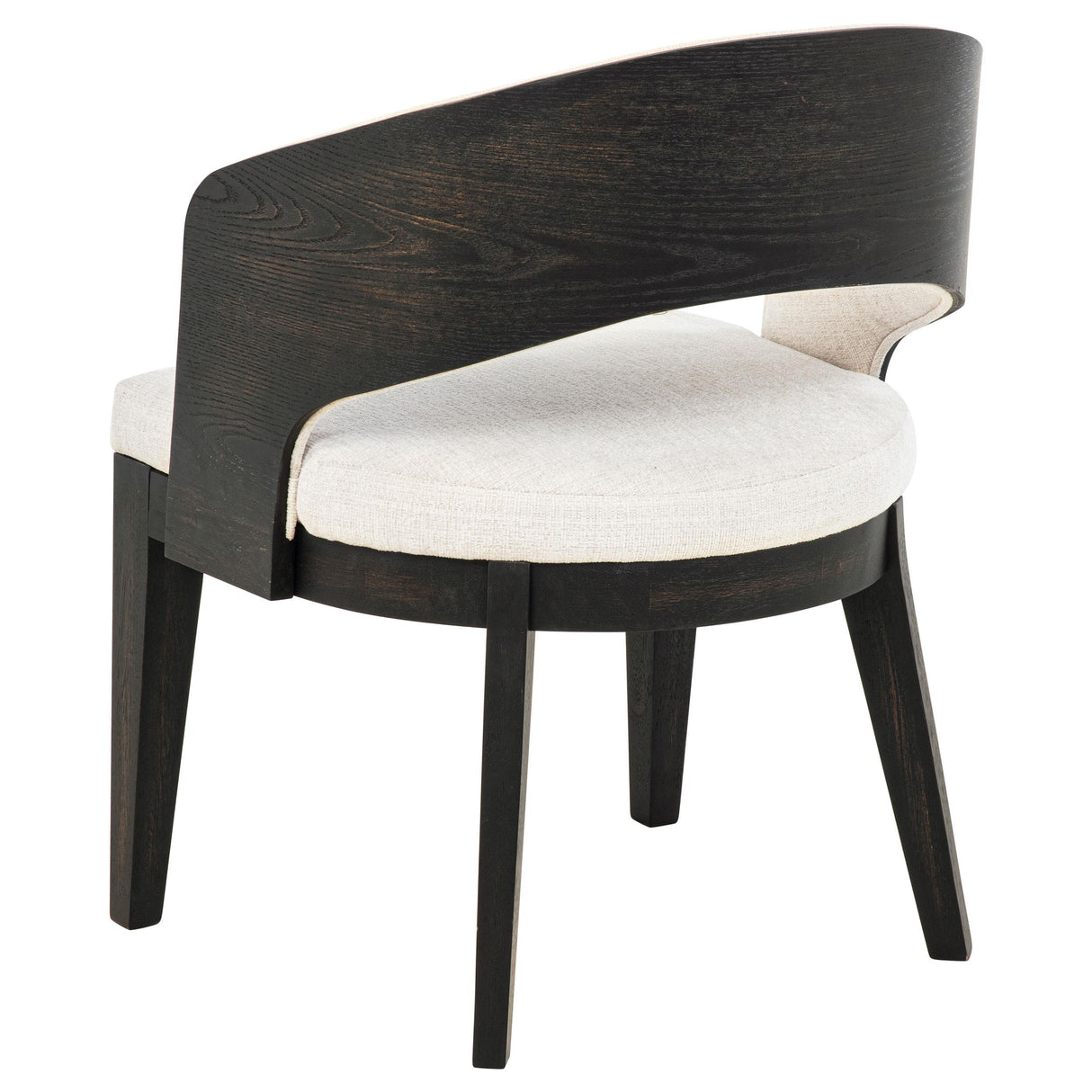 Leandro Burnished Black/Cream Upholstered Dining Arm Chair, Set of 2 from Coaster - Luna Furniture