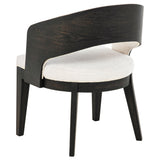 Leandro Burnished Black/Cream Upholstered Dining Arm Chair, Set of 2 from Coaster - Luna Furniture