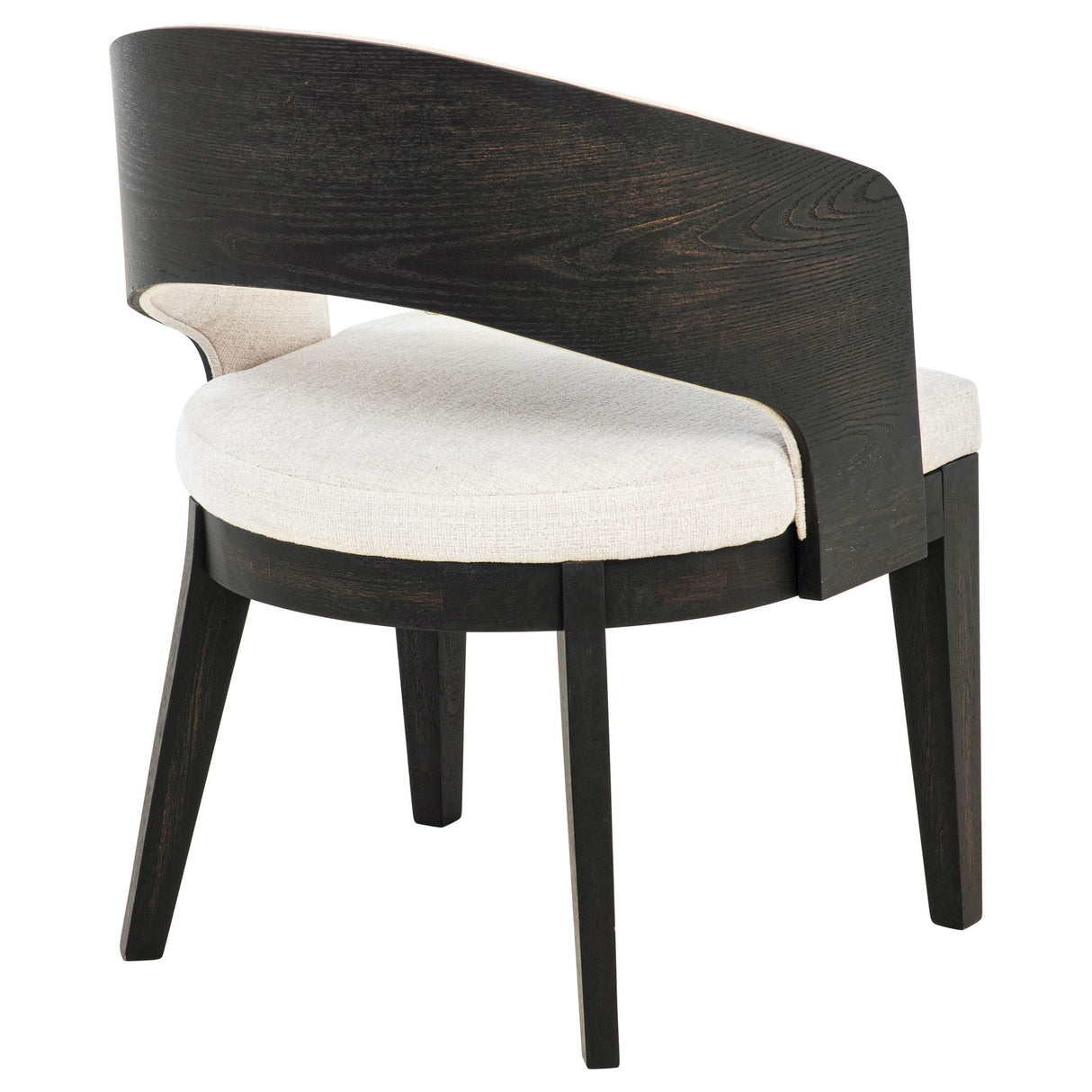 Leandro Burnished Black/Cream Upholstered Dining Arm Chair, Set of 2 from Coaster - Luna Furniture