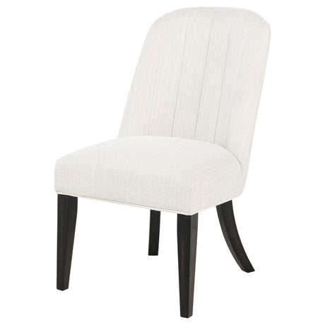 Leandro Cream Upholstered Dining Side Chair, Set of 2 from Coaster - Luna Furniture