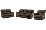 Leesworth Power Reclining Sofa, Loveseat and Recliner from Ashley - Luna Furniture