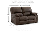 Leesworth Power Reclining Sofa, Loveseat and Recliner from Ashley - Luna Furniture