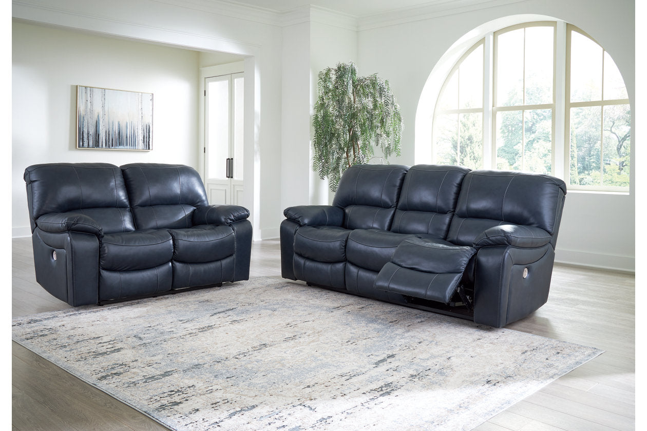 Leesworth Ocean Power Reclining Set from Ashley Furniture - Luna Furniture