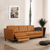 Christopher Tan Leather Electric Inclining Sofa - Left Facing from Ashcroft Furniture - Luna Furniture