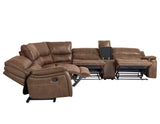Lehi Warm Brindle 6-Piece Reclining Sectional from Steve Silver - Luna Furniture
