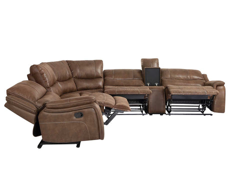 Lehi Warm Brindle 6-Piece Reclining Sectional from Steve Silver - Luna Furniture