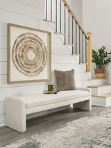 Lembertson Ecru Accent Bench from Ashley - Luna Furniture