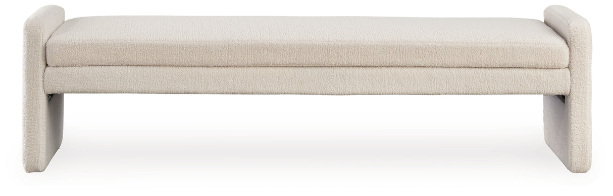 Lembertson Ecru Accent Bench from Ashley - Luna Furniture
