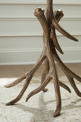 Lemkins Black/Antique Gold Finish Accent Table from Ashley - Luna Furniture