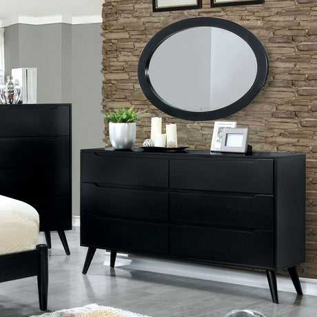 Lennart Black Dresser from Furniture of America - Luna Furniture