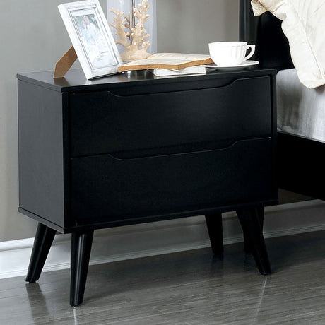 Lennart Black Night Stand from Furniture of America - Luna Furniture