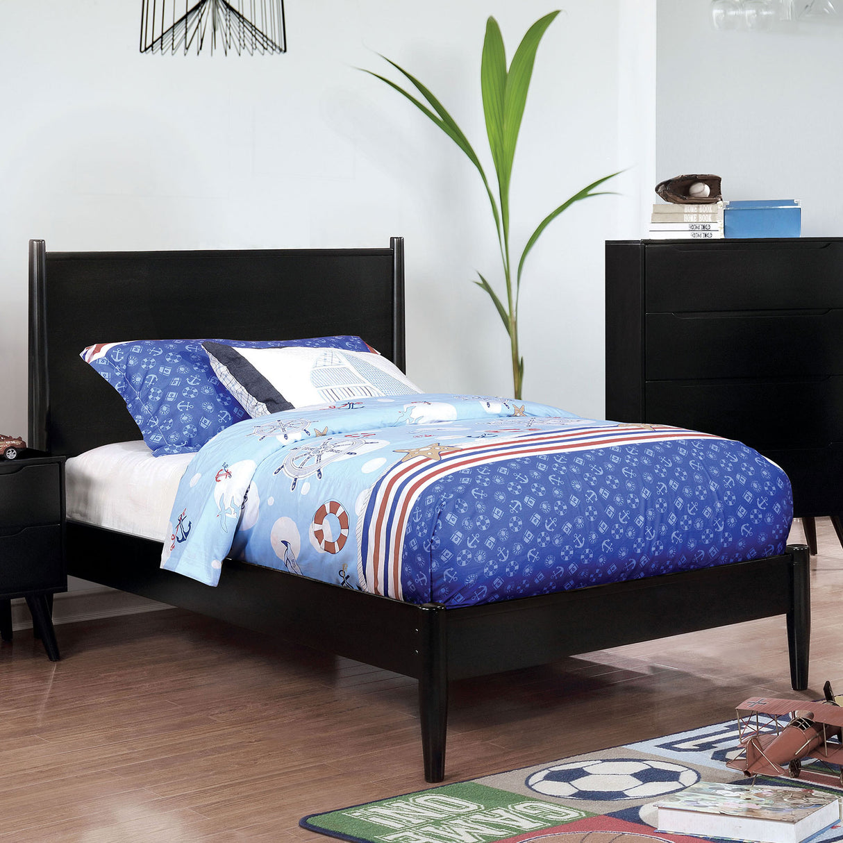 Lennart Black Twin Bed from Furniture of America - Luna Furniture