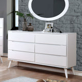 Lennart White Dresser from Furniture of America - Luna Furniture
