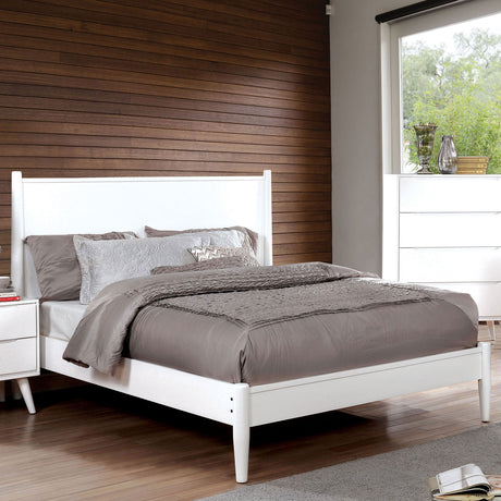 Lennart White King Bed from Furniture of America - Luna Furniture