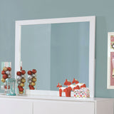 Lennart White Rectangular Mirror (Mirror Only) from Furniture of America - Luna Furniture