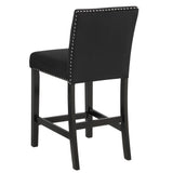 Lennon Black Velvet 5-Piece Counter Height Dining Set from Crown Mark - Luna Furniture