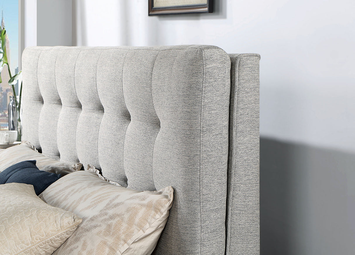 Leomin Gray King Bed from Furniture of America - Luna Furniture