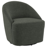 Leon Hunter Green Upholstered Accent Swivel Barrel Chair from Coaster - Luna Furniture