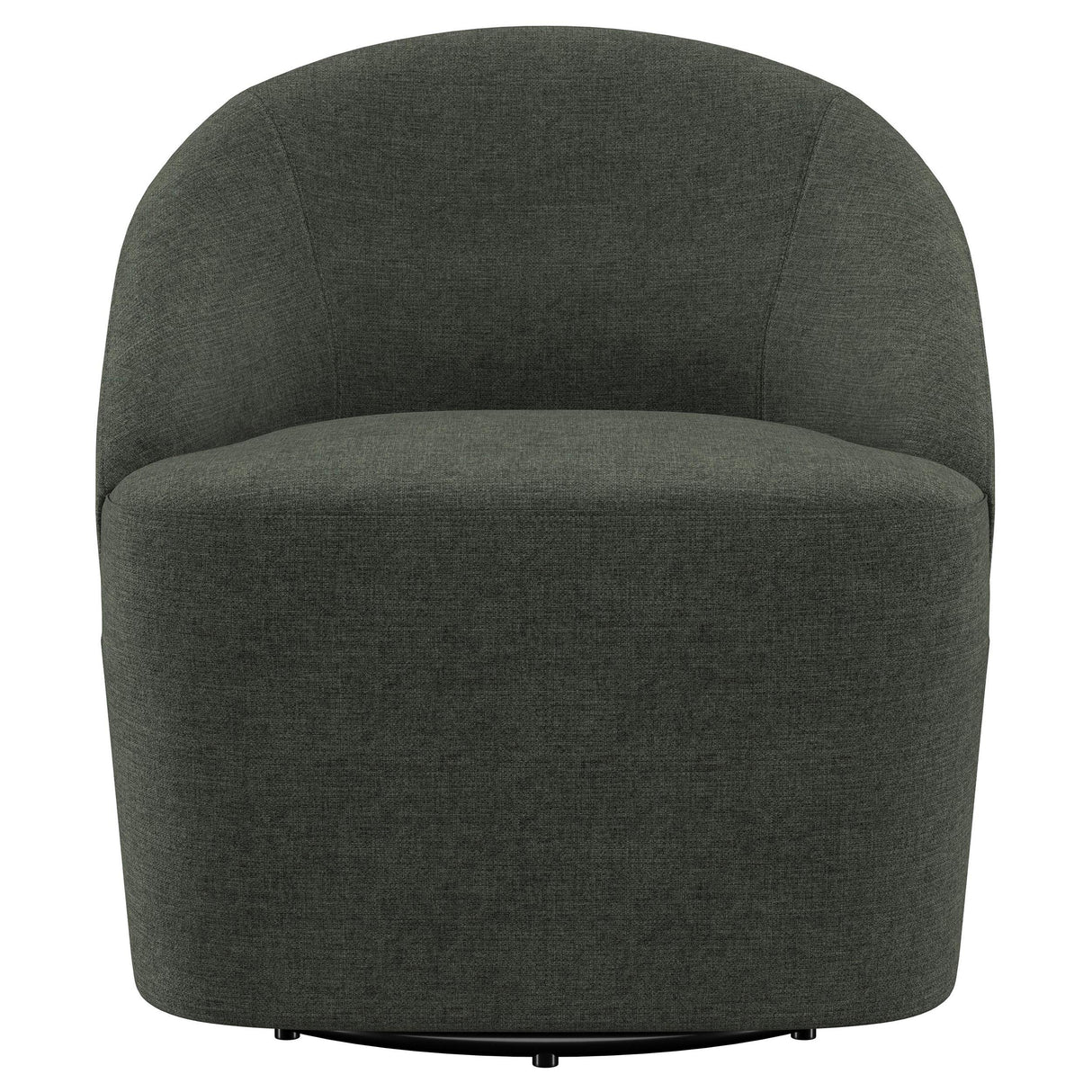 Leon Hunter Green Upholstered Accent Swivel Barrel Chair from Coaster - Luna Furniture