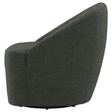 Leon Hunter Green Upholstered Accent Swivel Barrel Chair from Coaster - Luna Furniture