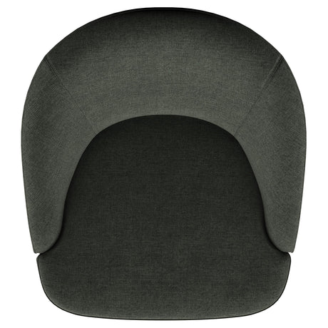 Leon Hunter Green Upholstered Accent Swivel Barrel Chair from Coaster - Luna Furniture