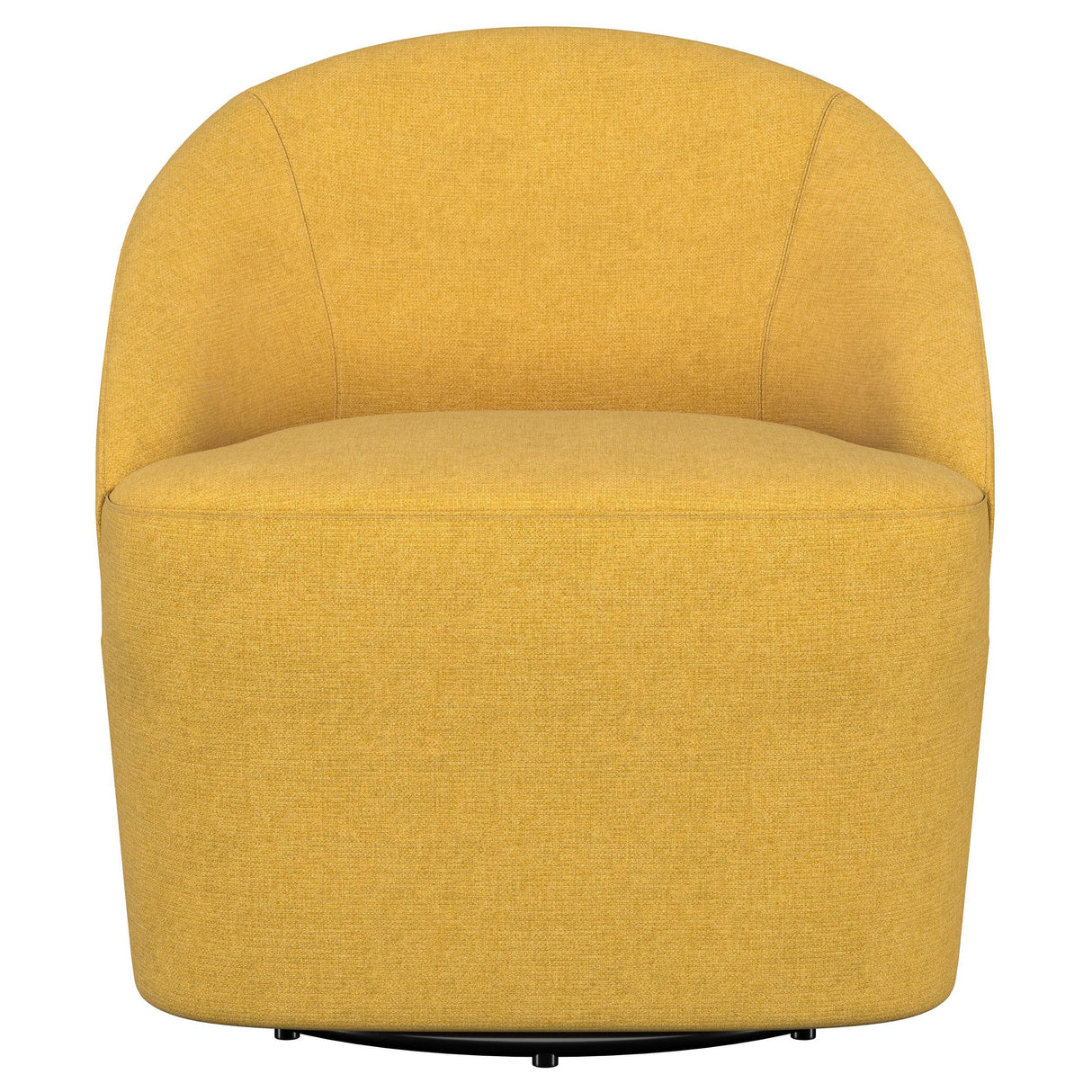 Leon Mustard Yellow Upholstered Accent Swivel Barrel Chair from Coaster - Luna Furniture