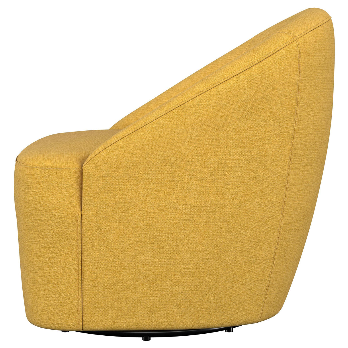 Leon Mustard Yellow Upholstered Accent Swivel Barrel Chair from Coaster - Luna Furniture