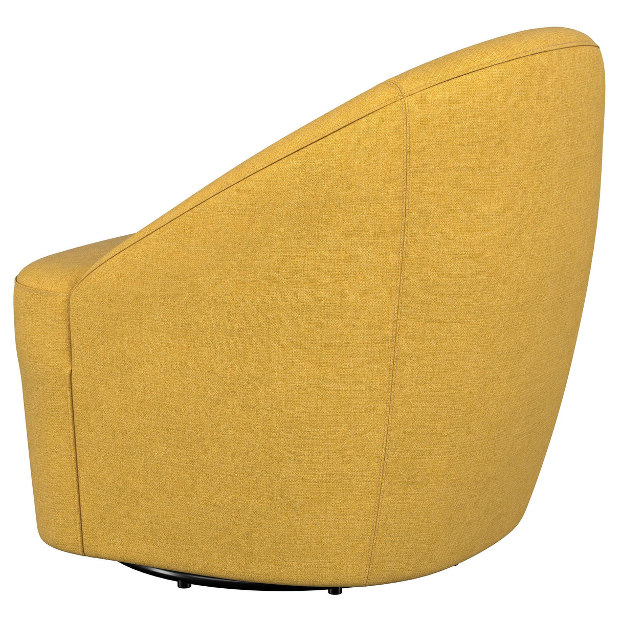 Leon Mustard Yellow Upholstered Accent Swivel Barrel Chair from Coaster - Luna Furniture