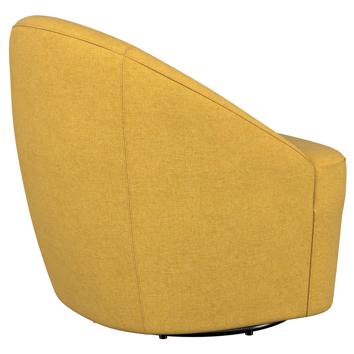 Leon Mustard Yellow Upholstered Accent Swivel Barrel Chair from Coaster - Luna Furniture