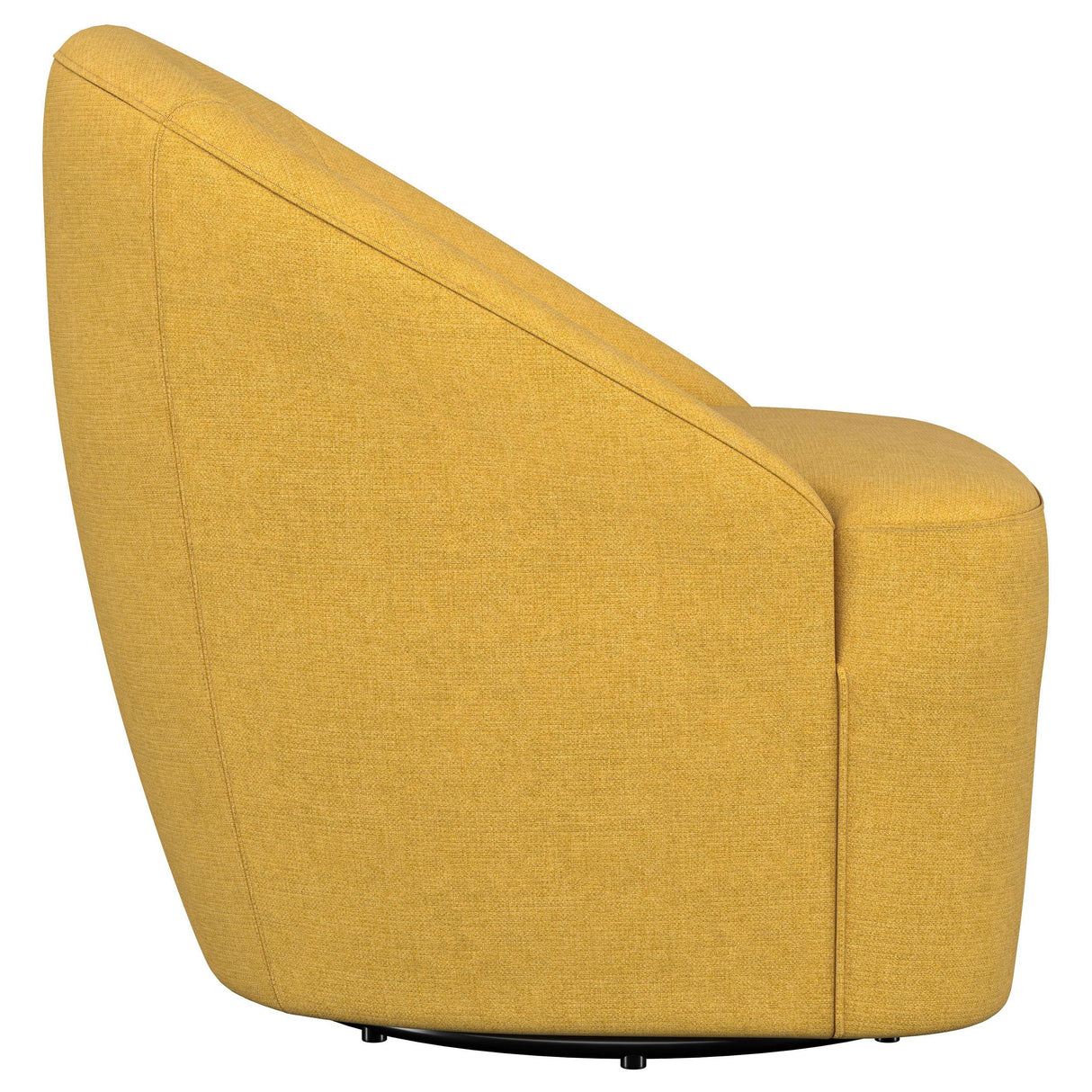 Leon Mustard Yellow Upholstered Accent Swivel Barrel Chair from Coaster - Luna Furniture