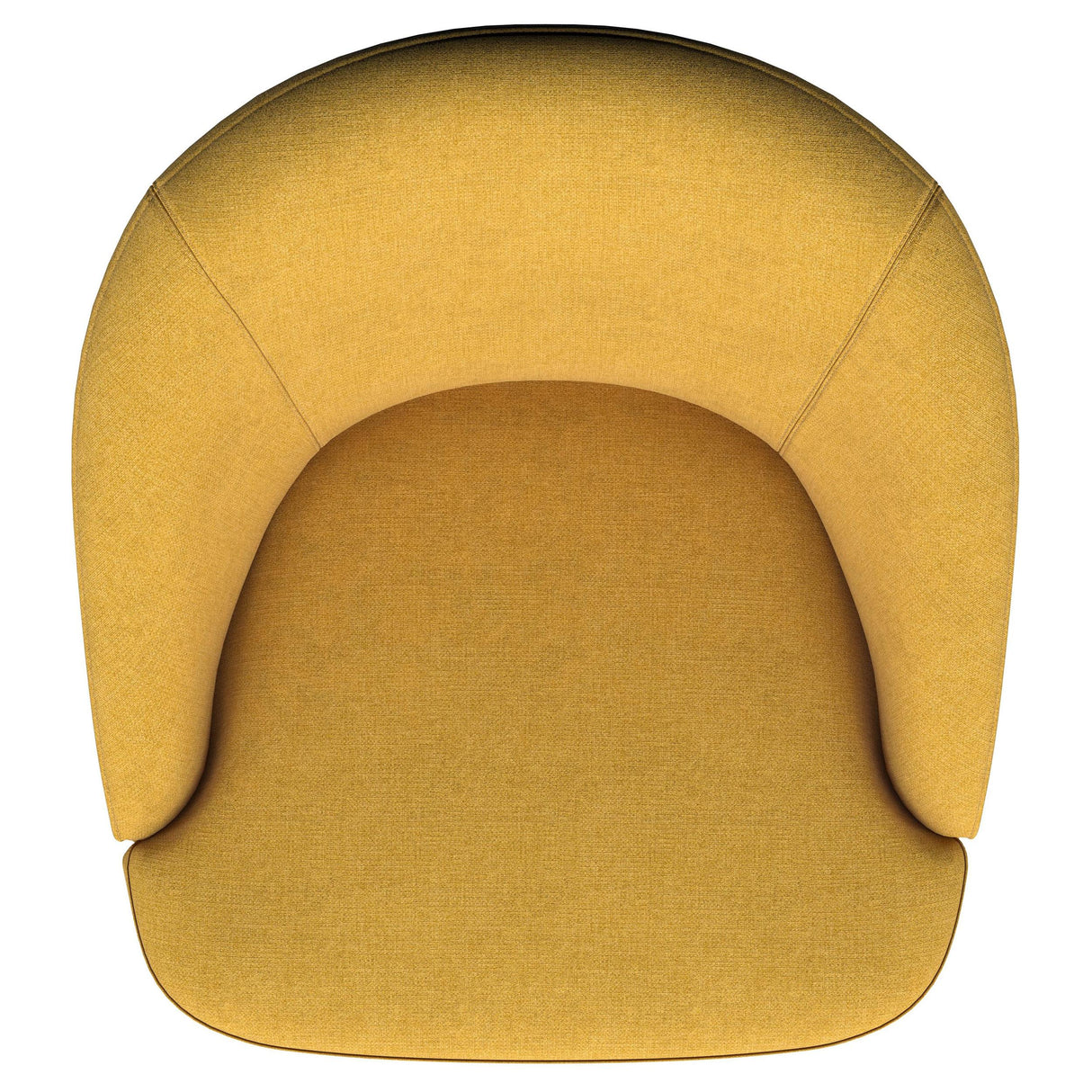 Leon Mustard Yellow Upholstered Accent Swivel Barrel Chair from Coaster - Luna Furniture