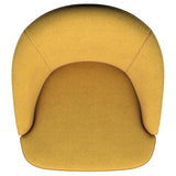 Leon Mustard Yellow Upholstered Accent Swivel Barrel Chair from Coaster - Luna Furniture