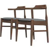 Leon Mid-Century Modern Grey Fabric Dining Chair (Set of 2) from Ashcroft Furniture - Luna Furniture