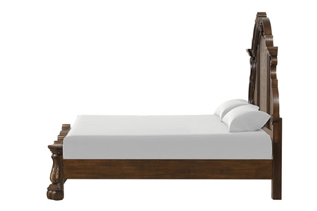 Leovanni Dark Brown Bombay King Bed from Furniture of America - Luna Furniture