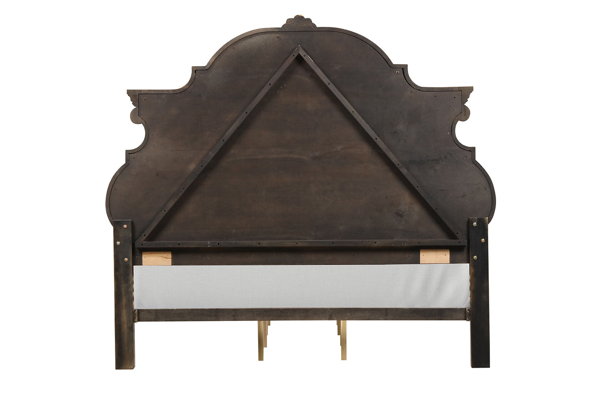 Leovanni Dark Brown Bombay Queen Bed from Furniture of America - Luna Furniture