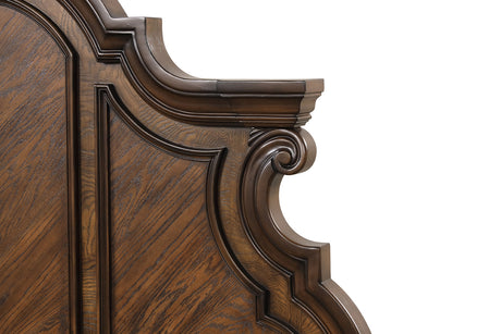 Leovanni Dark Brown Bombay Queen Bed from Furniture of America - Luna Furniture