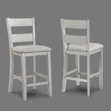 Lester Driftwood 5-Piece Counter Height Set from Crown Mark - Luna Furniture