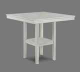 Lester Driftwood 5-Piece Counter Height Set from Crown Mark - Luna Furniture