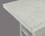 Lester Driftwood 5-Piece Counter Height Set from Crown Mark - Luna Furniture