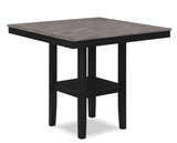 Lester Light Gray 5-Piece Counter Height Set from Crown Mark - Luna Furniture